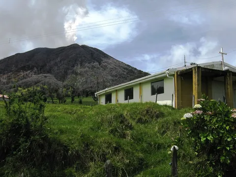 Turrialba volcano from La Central, Costa Rica — regional landscape context